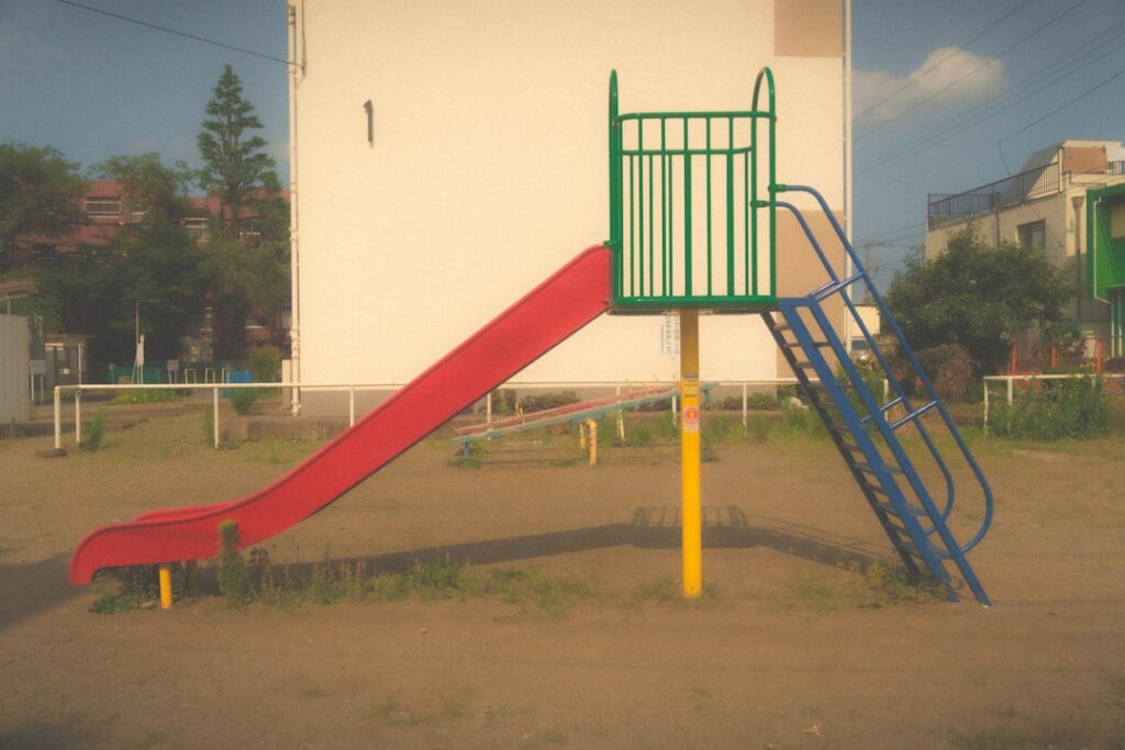 Outdoor playground slide